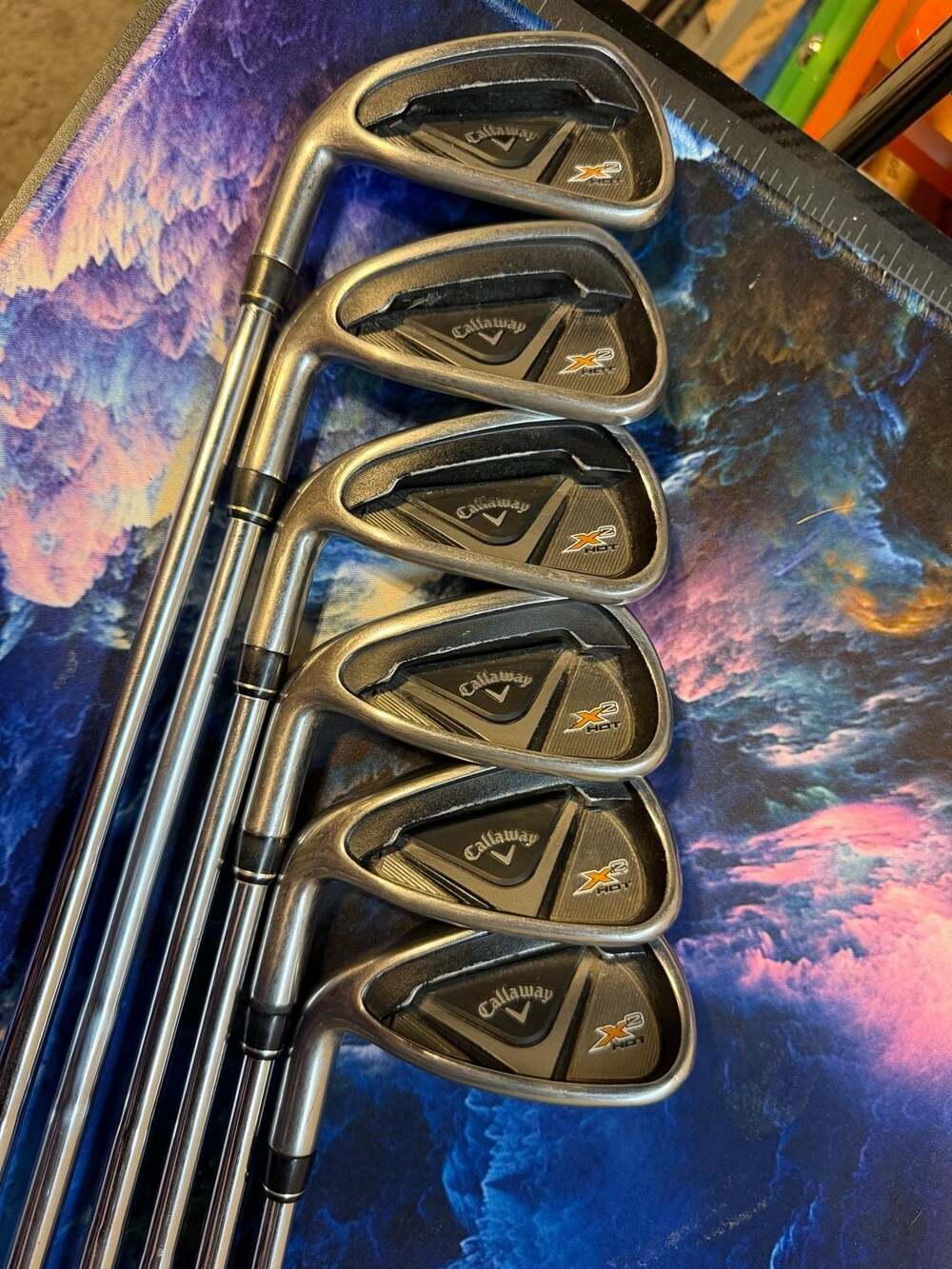 Left handed Callaway X2 Hot Iron Set 5-PW Steel S-Flex Speed Step 85